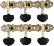 Yardwe 1 Set Classical Guitar Tuning Pegs Durable Heads for Acoustic Guitars Easy Installation Tuning Keys Precision Intonation Replacement Knobs for Musicians