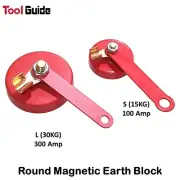 Magnetic Welding Earth Clamp Round Magnet Block with Copper Stud Lever 100A-300A