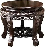 Display Stand Pedestal Round Wooden Vase Base Solid Wood Bonsai Potted Display Stand Indoor Living Room Green Plant Fish Tank Ornament Pedestal Base Bonsai Pedestal
