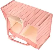 Toyvian Diaper Bag Storage Basket Diapers Diaper Organizer Diaper Storage Bag Stroller Hanging Bag Bedside Storage Bag Nursery Storage Crib Hanging Bag Nursery Organizer Pink Cotton