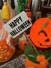 REPRO SIGN ONLY for Pumpkin Scarecrow Don Featherstone Halloween Blow Mold
