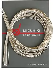 piece MIZUHIKI PHC-100-19 Mizuhiki Assorted Set with Leaflet, 5 Each of 3 Colors, Light
