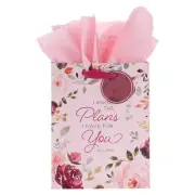 Gift Bag w/Tissue Paper Set: I Know the Plans Jeremiah 29:11 Bible Verse, Medium