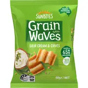 Sunbites Grainwaves Wholegrain Chips Sour Cream & Chives 60g