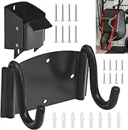 Wheelbarrow Hanger Holder WBH Wall Mounted Bracket for Most Wheelbarrows Designs, Comes with a Spring Loaded Lift Latch Safety Catch Feature, Save Space and Included Screws.