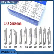 100x Dental Surgical Blade Scalpel Carbon Steel Medical Blades Individal Packing