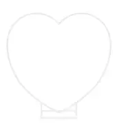 Fin 7.21Ft Heart Shaped Wedding Backdrop Stand Metal Balloon Arch Frame Ceremony
