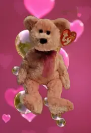 SMITTEN 2002 TY Beanie Baby Bear - MWMT'S