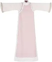 [JIMINISO] Sweet Pink Woolen Lace Thicken Long Cheongsam Dress Female Harajuku Chinese Evening Qipao Vietnamese Dresses