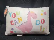 Pink Dinosaur Print Decorative Pillow You Can Do It Dino Room Decor (SMBJ)