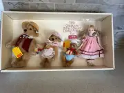 RARE Vtg SUSAN GIBSON 1984 Limited Edition Set GOLDILOCKS & THE 3 STEIFF BEARS