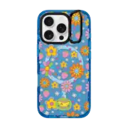 iPhone 16 Pro Impact Ring Stand Case MagSafe Compatible Flower Power