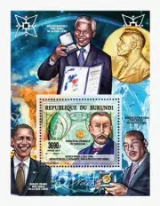 Famous characters : Alfred Nobel founder of - - Imperforated - Luxury block