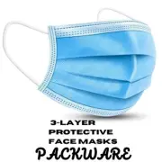 200x Disposable Face Mask 3 Layer Protective Masks Meltblown Filter General Use