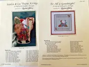 Needlepoint Charts Cheryl Schaeffer Lot of 2 To All A Goodnight & Papa Kringle