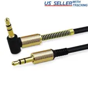 (5-Pack) 3.5mm AUX Cable Car Stereo Audio Headphone Jack Cord Right Angle Male/M
