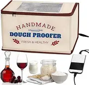 Folding Dough Proofer Box with Temp Control (50-130℉) & 24H Timer, Extra Large Bread Proofing Box for Sourdough, Pizza, Yogurt, Seed Starting, 3D Filament Drying, Space-Saving and Easy to Use