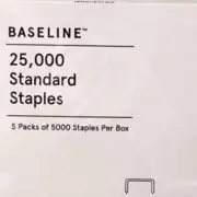 Worklife Brands LLC Baseline Staples, .25 Leg Length, 25000/Box, BL58255