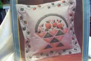 Stencil Stitch Strawberry Basket Throw Pillow Pattern #7002 Sealed