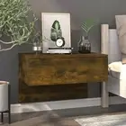 Wall Mounted Bedside Cabinet Smoked Oak Modern Storage Unit Floating Shelf