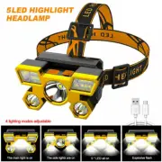 750000LM COB LED Headlamp Rechargeable Head Light Flashlight Torch Lamp