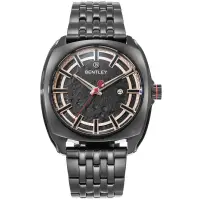 在飛比找Yahoo奇摩購物中心優惠-BENTLEY 賓利 Solstice系列 漫步月球手錶-黑