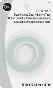 2 Pack of Dritz 404 Res-Q-Tape, Double-Sided Adhesive Tape, Clear, 5 yd Each