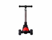 Kick Scooter with Adjustable Height,Lean to Steer Headlights Foldable handle bar