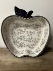 New Temptations Floral Lace Casserole Dish Bowl Apple 3 Quart Eggplant Purple