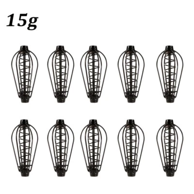 10pc Spring Sinker Carp Fishing Feeder 15g/per 6 Wire Feeders Fishing Tackle Kit
