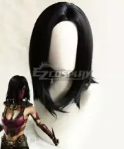Details about Mortal Kombat 11 Mileena Black Cosplay Wig