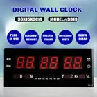 Jumbo LED Digital Wall Clock Date Calendar Temperature Day of Week Display Black