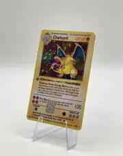 Credit And Debit Card Skin Cover - Charizard 4/102 1st edition 1998 (Small Chip)