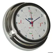 VION Series A100 Quartz Clock with sectors radio silent polished SS 125mm