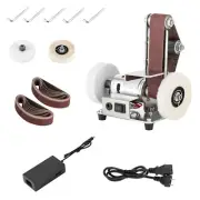 Mini Belt Sander, 7 Adjustable Speed Electric Bench Grinder Sanding Machine, ...