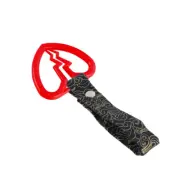 Car Accs JDM Broken Heart TSURIKAWA Red Ring Black Clouds Nylon Handle Strap X1