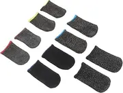 Baluue Game Finger Sleeves 5 Pairs Gloves Anti-slip Breathable Finger Protectors for Mobile