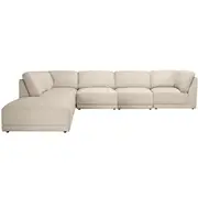 [James Lane] Amelia Modular Sofa Isla Sea Pearl - 6 Piece