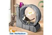 Cat Exercise Wheel Toy Scratcher Furniture Running Exerciser Treadmill Scratching Board Post Roller Play Gym Sports Equipment with Carpet Runway