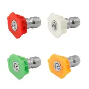 4Pcs Pressure Washer Spray Nozzles Multiple Degrees 1/4" Quick Connection Spr...