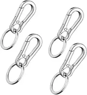 [Paifeancodill] Keychain Clip Key Ring, 4 pcs Metal Keychain Holder Metal Carabiner Clips Keyring Keychains Chain Holder Organizer,Heavy Duty Carabiner Keychain Quick Release Hooks Key Clip