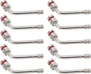 Lwuey TR545D Truck Tire Valve Stems with 60° Bend, Metal Automotive Valve Stem Extenders Adaptor Exquisite Workmanship Compatible with Alcoa 22.5in 24.5in Aluminum Wheels, Pack of 10