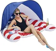 Upgraded Inflatable Pool Floats, Float Adult with Canopy, Party Fun Floaties Drink Holder, Pool Chair Swimming Lake Float Toys, Motorized Float, Hammock Water Raft
