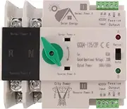 Mellisso Photovoltaic Solar Power ATS Automatic Transfer Switch Din Rail 2P 63A AC220V ATS PV System Power to City Power