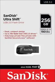 SanDisk USB 3.0 Flash Drive 64GB 128GB 256GB Ultra Shift PC Mac Memory Stick 100MB/s SDCZ410