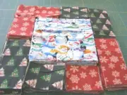 Town Square quilt blocks, snowmen, 42 blocks, cotton fabrics #1099