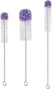 Bottle Brush - Nylon Cleaning Brush - Flexible Brush Cleaner for Long Narrow Neck Bottles, Water Bottles, Baby Bottles, Tumblers, Drinking Glasses, Straws Lippsy