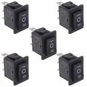 5 x On-Off-(on) Momentary Rectangle Rocker Switch SPDT