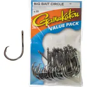 Gamakatsu Big Bait Circle Fishing Hooks 25 Pack Sizes 2/0 to 8/0