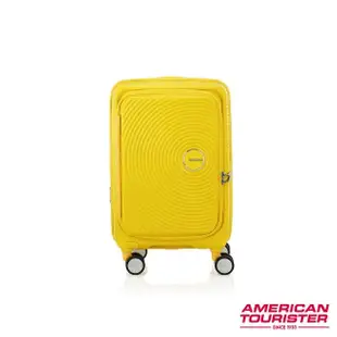 【AMERICAN TOURISTER 美國旅行者】20吋Curio 1/9前開式可擴充抗菌PP避震輪登機箱(多色可選)